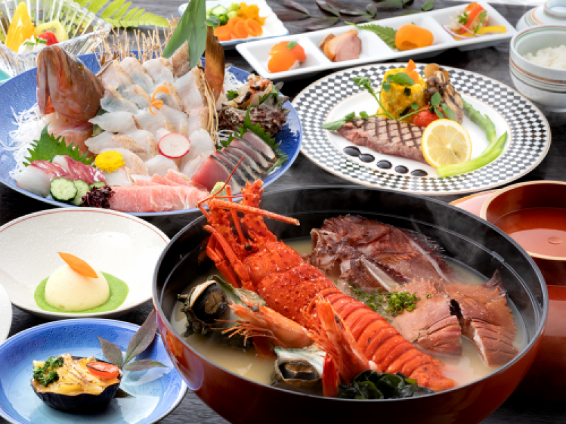 【迷ったらこれ★人気No1】夕食は『伊勢海老の大漁椀会席』『レモンステーキ』『西海ひらめ会席』から選択 